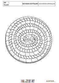 Mandala boyama sayfaları